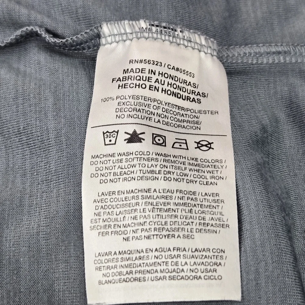 Nike Men Shirt L Blue Activewear Logo Short Sleeve‎